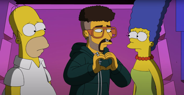 RECONCILIA A HOMERO Y MARGE EN SU NUEVO VIDEO, BAD BUNNY.