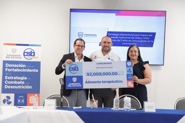 Colaboran Secretaría de Salud y Consubanco para fortalecer combate a la desnutrición en Chihuahua