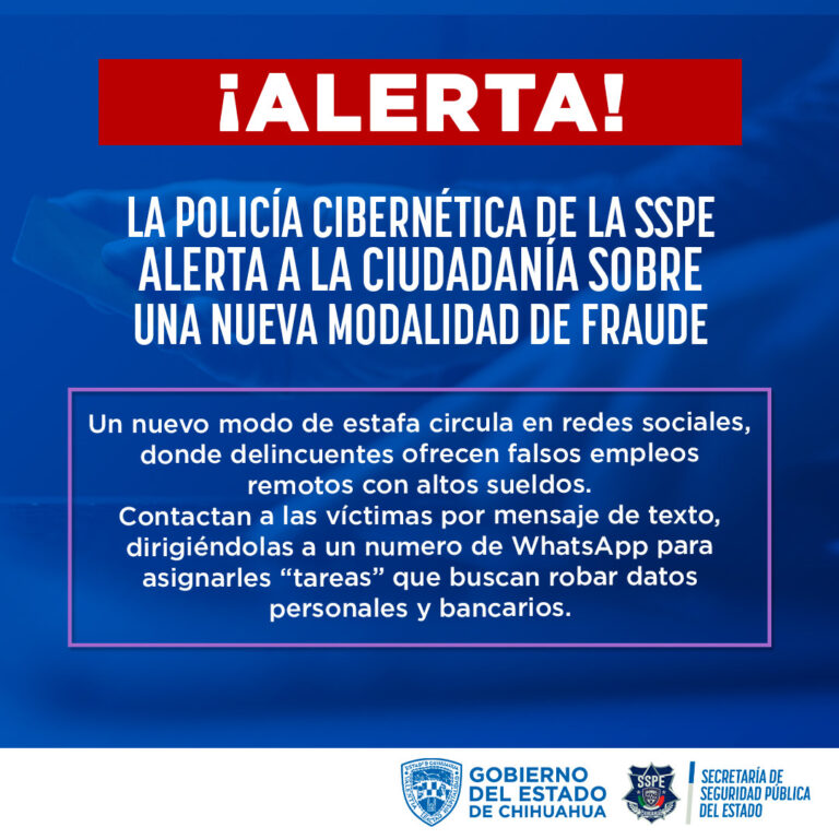 Alerta Policía Cibernética de la SSPE sobre nueva modalidad de fraude en redes sociales