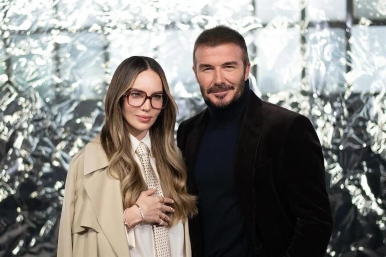 Belinda y David Beckham conquistan la pasarela en Milán