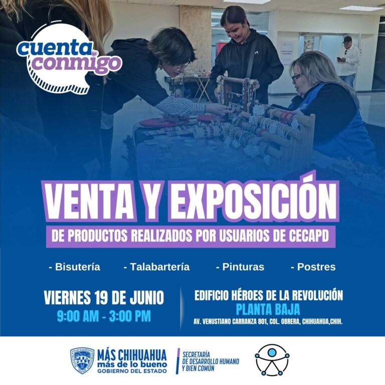 Invita Estado a exposición y venta de productos elaborados por personas con discapacidad